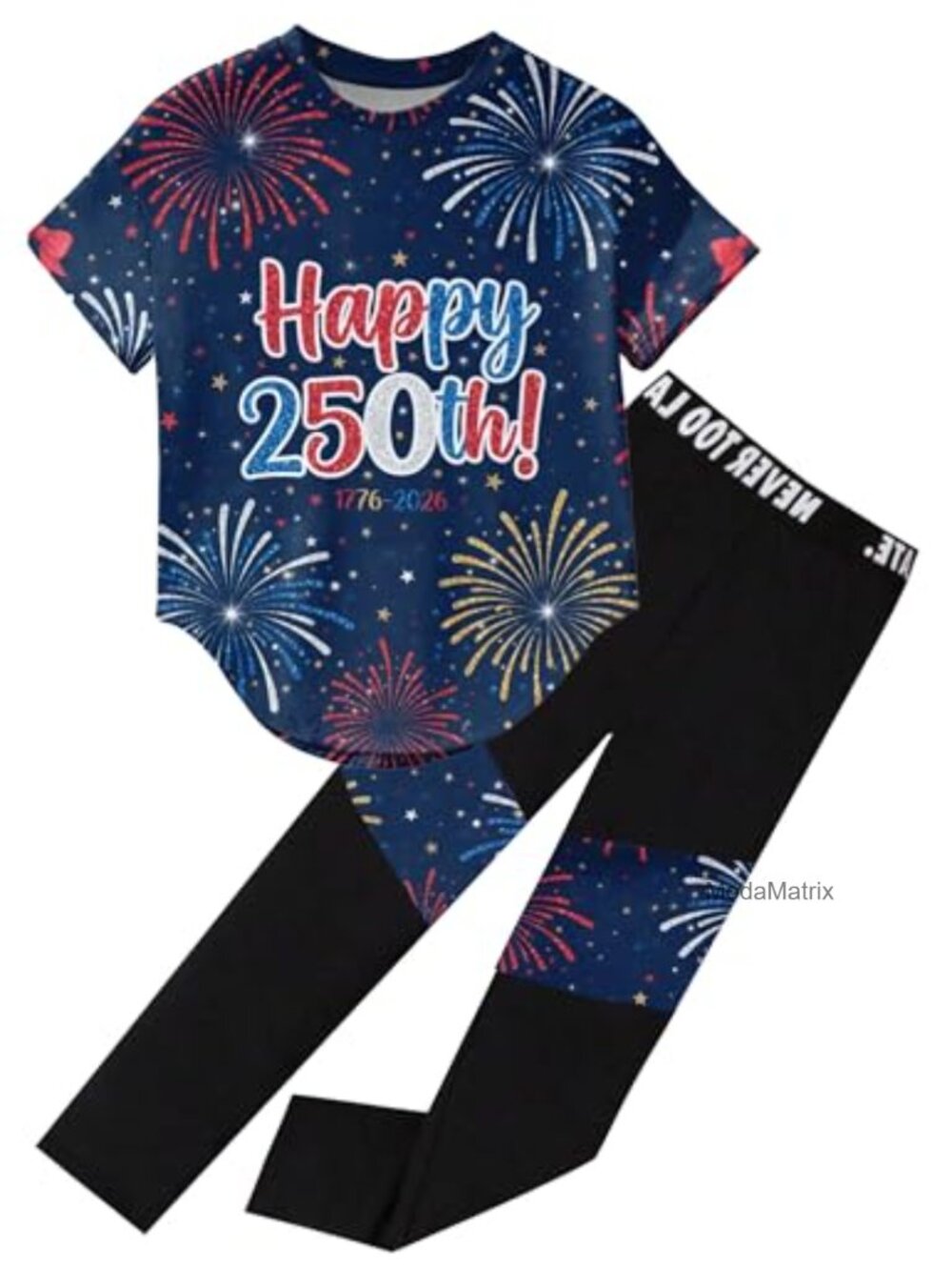 Girls 2 Piece Tie Dye Outfit with Leggings